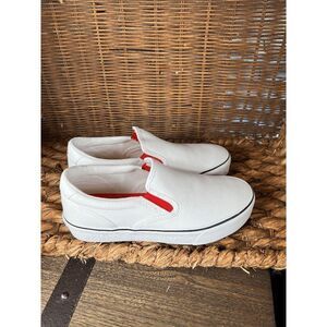 Airwalk Ride-J Mens White Canvas Slip On Skating Casual Sneakers Shoes Size 8.5M